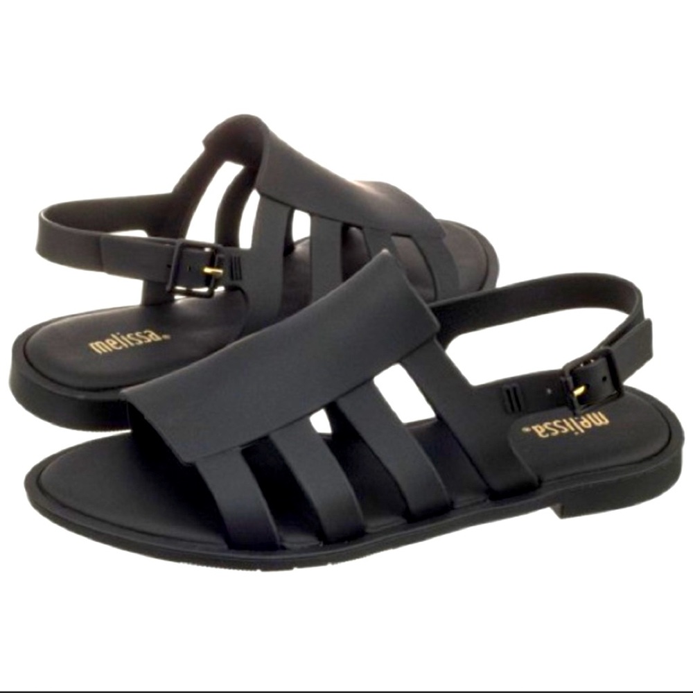 COPY - Melissa Boemia strappy rubber sandals Black